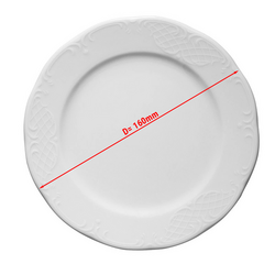 (6 pieces) CLASICO - Plates - flat - Ø 160mm - White