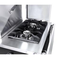 Gas Grillstation - Profi BBQ Küche - Schwarz