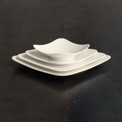 (6 pcs) SELTMANN WEIDEN | Coupe Side Plates – porcelain – dishwasher-safe – cream – square