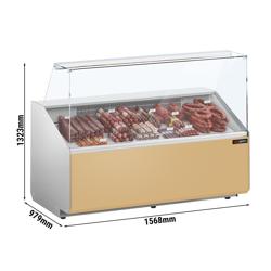 Koeltoonbank - 1568x979mm - 324 liter - front beige - rechte ruit