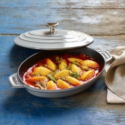 STAUB | Oval Cast Iron Casserole with Lid – 230 mm - Graphite Grey - Grill Compatible