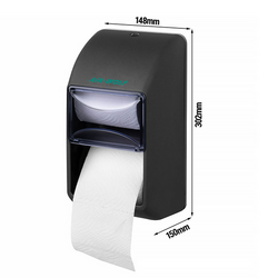 AIR-WOLF | WC papierdispenser - voor 2 huishoudrollen - ABS kunststof - Antraciet