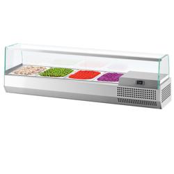 Opzetkoelvitrine PREMIUM PLUS - 1328x413mm - 4x GN 1/3