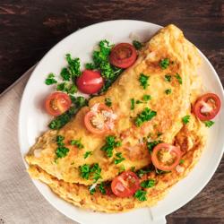 Omeletpan - RVS - 209x228mm - hoogte: 64mm - geschikt voor alle warmtebronnen (incl. inductie)