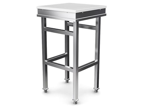 Mesa de talho com bloco em madeira de polietileno - 500x500mm - tampo 80mm