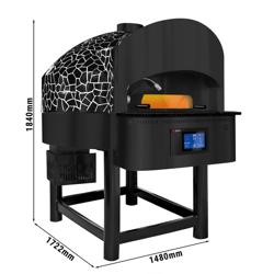 Commercial Digital Gas Rotary Stone Pizza Oven – 6x Ø30 cm pizzas - 400 °C - Natural Gas or LPG