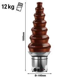 Schokoladenbrunnen - 400 Watt - 7 Etagen - Füllmenge: 12 kg - Höhe: 1000mm
