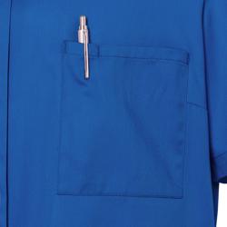 KARLOWSKY | Ladies' Tunic Essential – Royal Blue - Size 44 - Short-Sleeve - V-Neck - 95°C Washable