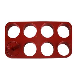 Presse à frikadelles / hamburgers – plastique – moyenne – Ø 100 mm – 8 trous – 125 grammes