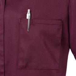 KARLOWSKY | Ladies' Tunic Essential – Aubergine - Size 38 - Short-Sleeve - V-Neck - 95°C Washable