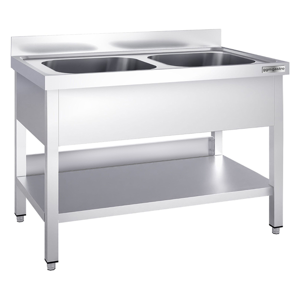 Mueble fregadero PREMIUM - 1000x600mm - con base y 2 lavabos en el centro