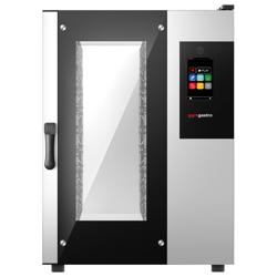 Elektryczny-Piec konwekcyjno-parowy - 10x GN 1/1 - z systemem mycia - w zestawie: Stelaż wewnętrzny