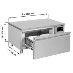Tavolo frigo‑congelatore da incasso [-20°/+8°C] - 1200mm - 1 cassetto