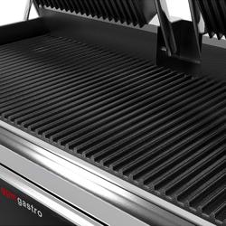 Contact grill / Grătar pentru hamburgeri - 3,6 kW - Digital - Grătar sus și jos - Suprafață de gătit: 480x230mm