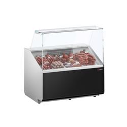 Banco gastronomia professionale - 944x979mm - Statica - 200 L - Vetro dritto - Pannello frontale Nero RAL 9017