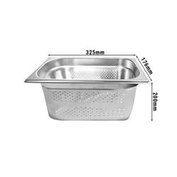 Gastronorm Container - 1/3 Stainless Steel - Perforated - 200 mm