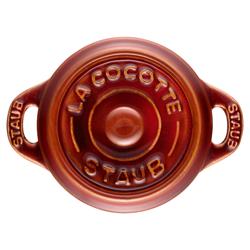 STAUB | CERAMIQUE - طنجرة كوكوت صغيرة - بقطر 100 مم - دائرية - سيراميك - نحاسي عتيق
