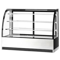 Expositores refrigerados - Bolos e sobremesas - 1,8 m - 3 prateleiras - vidro frontal redondo (LED)