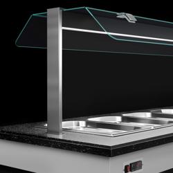 Buffet frío BELFAST - 2000mm - con bandeja de enfriamiento y ruedas - para GN 1/1