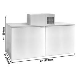 Refrigerador de barril de cerveja com unidade de refrigeração - 4x50L barris - 1920x620mm