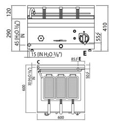 Cozedor de massas elétrico - de bancada - 25L - 8,25kW - com torneira de drenagem