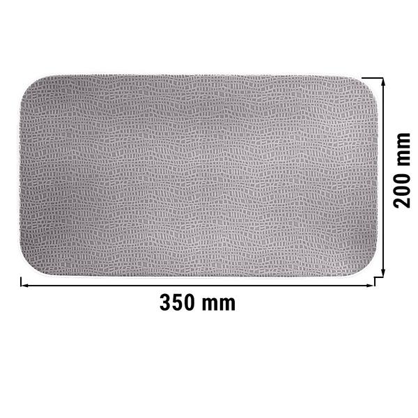 (2 stuks) SELTMANN WEIDEN | Coup bord - plat rechthoekig - 350x200mm - Grijs