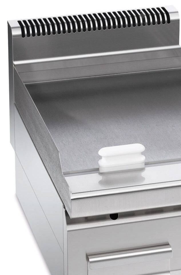 Plancha électrique - plaque acier - 2 zones - 9,6 kW - Lisse - Surface de cuisson : 795x500mm
