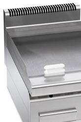 Plancha électrique - plaque acier - 2 zones - 9,6 kW - Lisse - Surface de cuisson : 795x500mm
