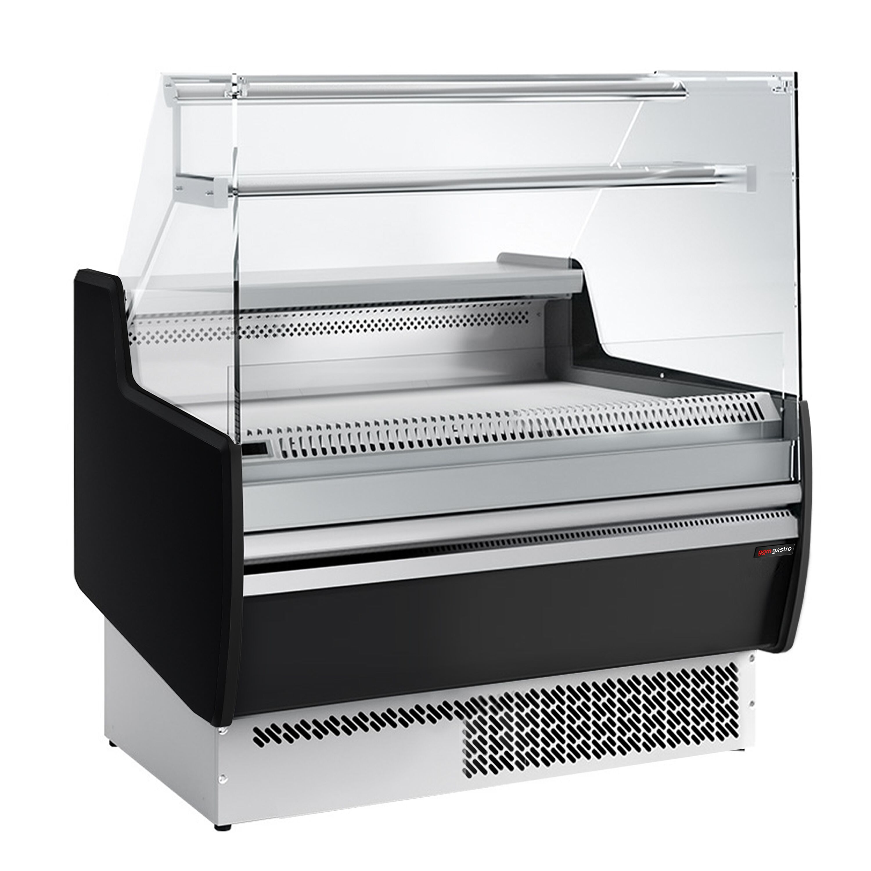 Comptoir vitrine réfrigérée - 998x953mm - +0/+6°C - 1 porte - 1 étagère - Façade noire