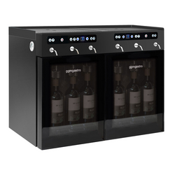 Dispenser per vino - 2 zone climatiche - refrigerato - per 6 bottiglie di vino