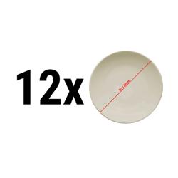 (12 stuks) TEOS - bord - vlak - porselein - Ø170mm - crème