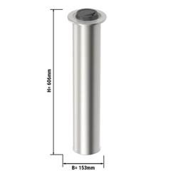 Lid Dispenser - Stainless Steel - spring-loaded - In-Counter Version