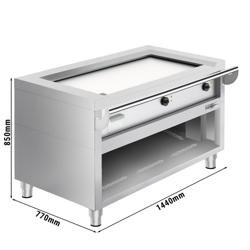 Teppanyaki Grill Eléctrico - 9kW - Placa de freír lisa - Cocción frontal