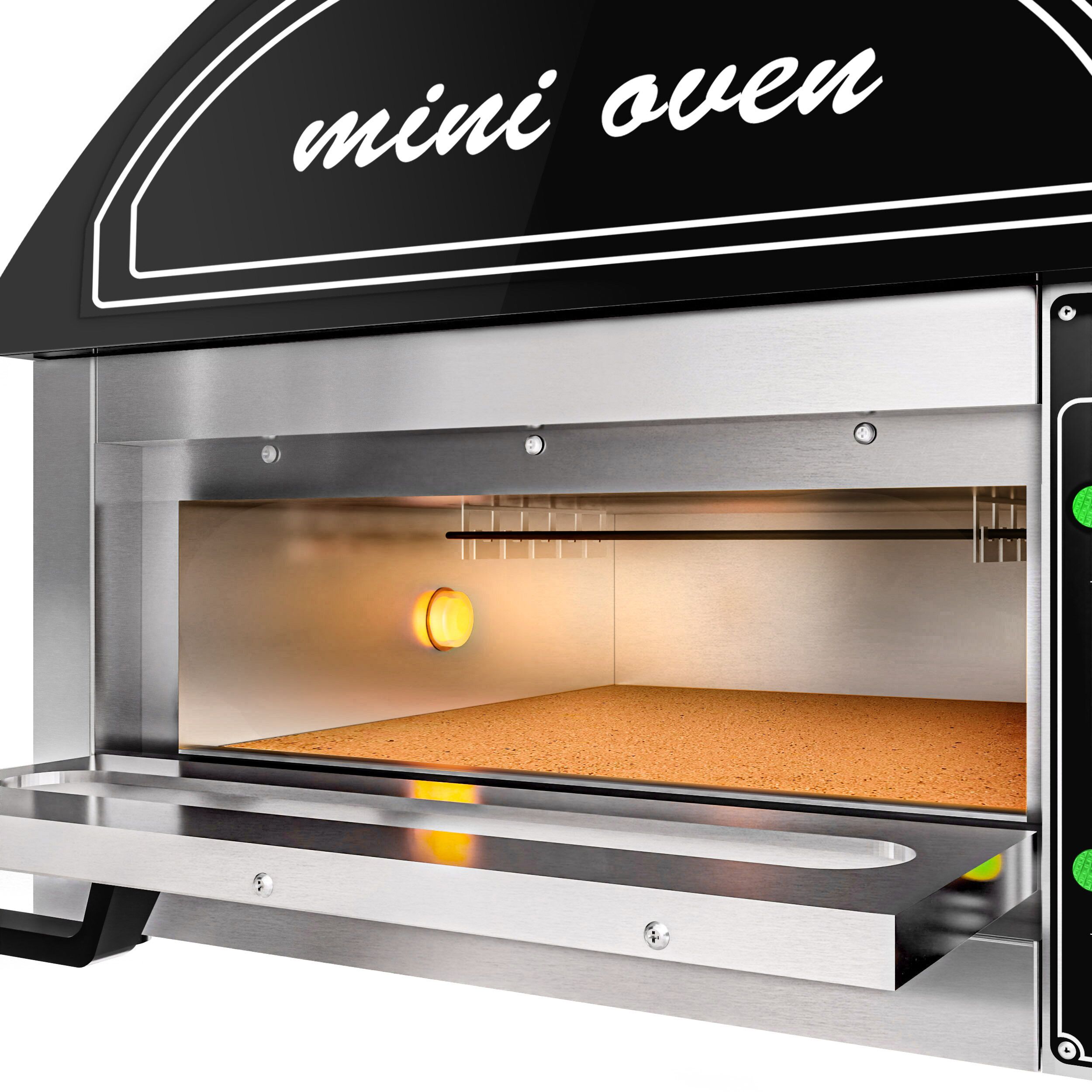 Mini Four à Pizza Électrique - 1x 34 cm - Manuel - Noir