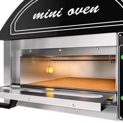 Elektro Mini Pizzaofen - 1x 34cm - Manuell - Schwarz