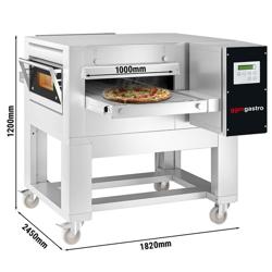 Forno a tunnel elettrico - 1850x2450mm - Digitale - Larghezza di banda: 1000 mm - incl. telaio di base