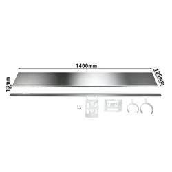 Paslanmaz Çelik Taban - 1400x125mm - Paslanmaz Çelik - ASK, ADK, GSK, SSK, SSR, SSIE, WDR ve WSR serileri ile uyumlu