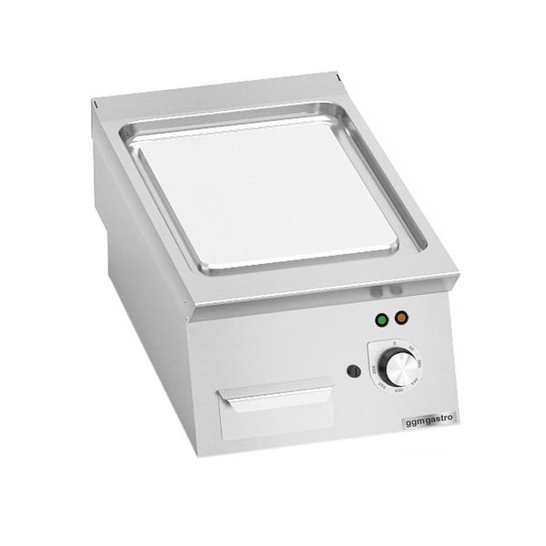Plancha électrique - plaque acier - 4,8 kW - Lisse - Surface de cuisson : 400x730mm