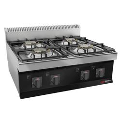 Fogão a gás – 4 queimadores (23 kW) com chama piloto