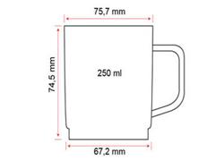 Polykarbonat te / kaffekopp, clear - 200 ml - set med 50 stycken