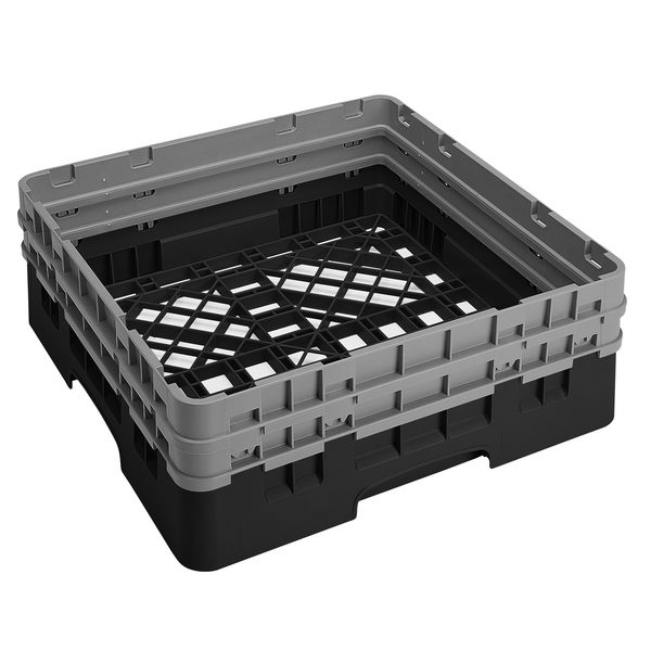 CAMBRO | CAMRACK® - سلة غسيل أساسية 1/1 مع 2 قطع تمديد - 500×500 مم - أسود