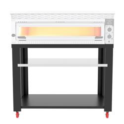 Commercial Pizza Oven Trolley Stand for PIOS63/PIOS63#2 – 2 shelves, wheels, black, 1300×950×1100 mm