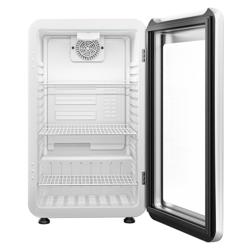 Mini displaykoelkast - 495mm - 113 liter - met 1 glazen deur & LED‑verlichting - wit