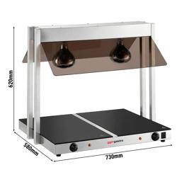 Płyta grzewcza z płytą szklano-ceramiczną – 1,07 kW – z 2 lampami podczerwieni  
