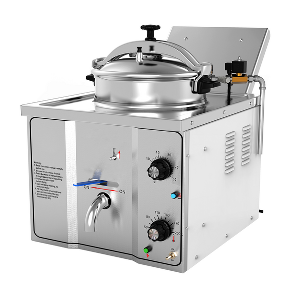 Elektrikli Yüksek Basınçlı Fritöz -  15 Litre - 3 kW - Manuel