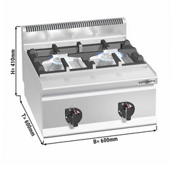 Kaasuliesi - 10,5 kW - 2 poltinta