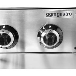 Plinska grill stanica - 22,5 kW - 2,187 x 0,85 m - profesionalna BBQ kuhinja - inox AISI 304
