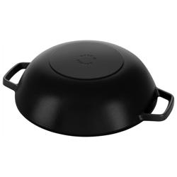 STAUB | SPECIALITIES - Wok con coperchio in vetro - Ø 300mm - Ghisa - Nero
