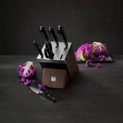 ZWILLING | PRO SharpBlock - Bloc de couteaux auto-affûtant - 7 pièces - Marron