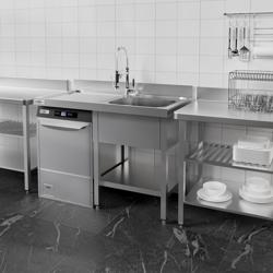 Fregadero con espacio para lavavajillas de acero Inox. - 1,4 m - 1 fregadero a la derecha A 50 x P 40 x A 25 cm 